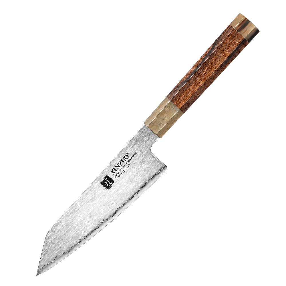 XINZUO 6.5'' Bunka Knife 65-67HRC Stainless Steel Premium Desert Ironwood Handle Ingenious Hand-polished Gift-giving Goodies
