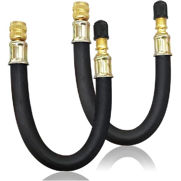 Набор из 5 удлинителей вентиля вентиля шины, 2 шт. гибких удлинителя штока вентиля длиной 8,25 дюйма с латунным углом 45, 90, 135 градусов, удлинитель штока вентиля Schrader Black2