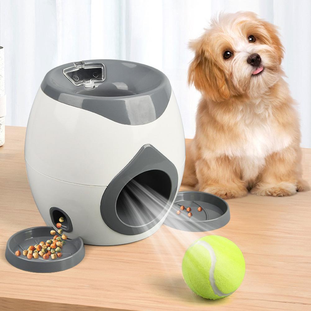 Automatic Dog Ball Launcher Dog Tennis Food Reward Machine Dog Tennis Ball Machine Slow Feeder for Small and Medium Dogs