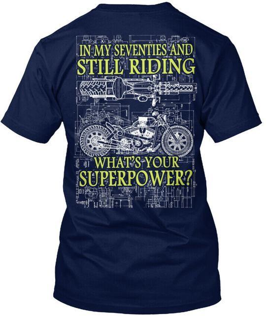 Power Biker Seventies T-Shirt Made in the USA Size S to 5XL M