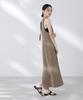 Nano Universe Boucle Cardboard Piping Size S Dress, Women's, (180cm), Khaki, 669-5119307
