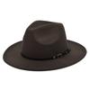 Retro Plush Jazz Multi Color Flat Big Brimmed Hat With Fashionable Personality