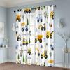 2pcs, Upscale Curtains Playful Construction & Farm Vehicle Versatile Polyester Fabric (without rod) Home Decor Perfect for
