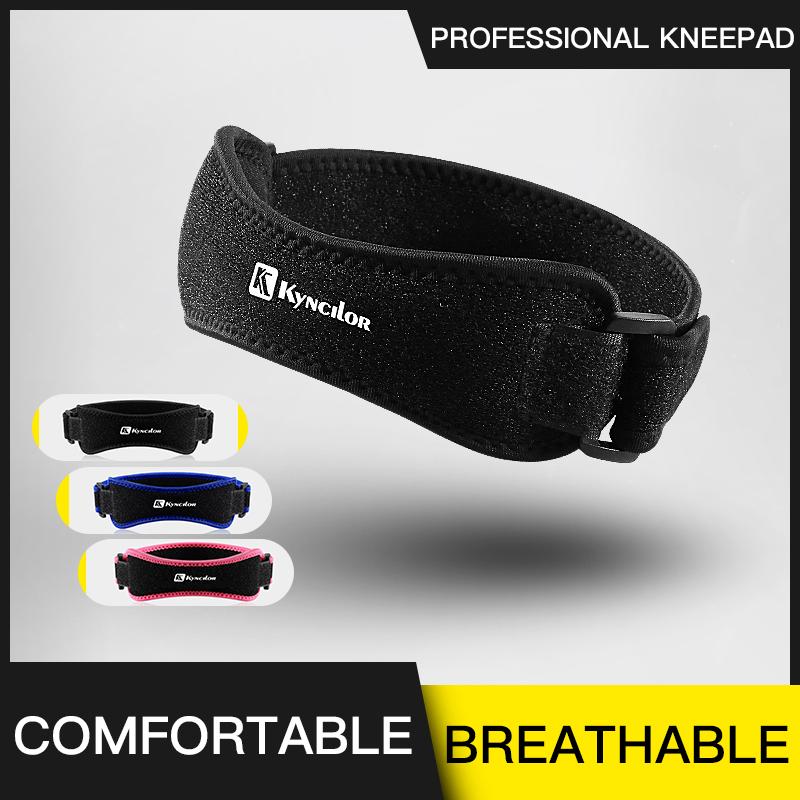 1 Piece Knee Patellar Tendon Knee Support Strape Brace Adjustable Shock Absorption Compression Knee Pad Sleeve for Basketball