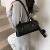Solid Color PU Leather Underarm Bags For Women 2025 Spring Korean Fashion Retro Simple Shoulder Bag Lady Handbags And Purses