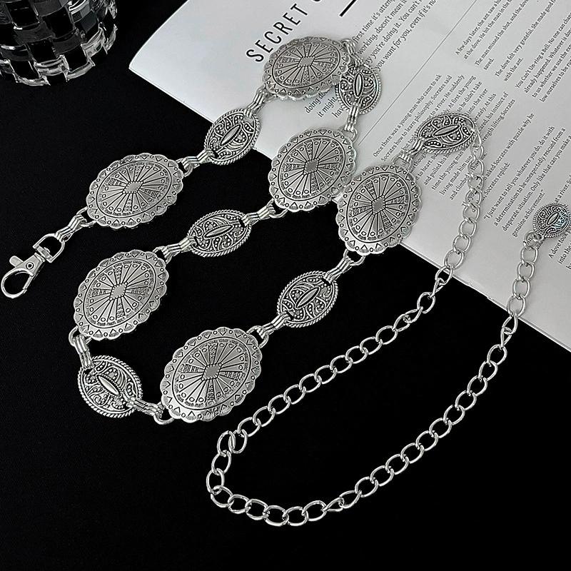 Tassels Coin Waist Chains European Ethnic Style Belly Dance Belt Dress Decoration Retro Body Jewelry For Women