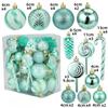 29/36/40pcs Christmas Ball Silver Red Christmas Tree Hanging Pendants Printed Special-shaped Gold Christmas Spheres  New