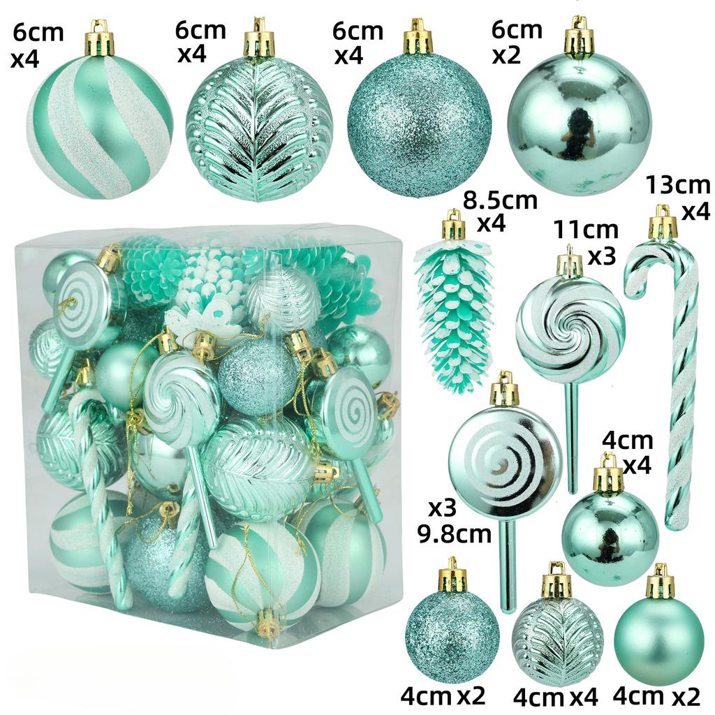 29/36/40pcs Christmas Ball Silver Red Christmas Tree Hanging Pendants Printed Special-shaped Gold Christmas Spheres  New