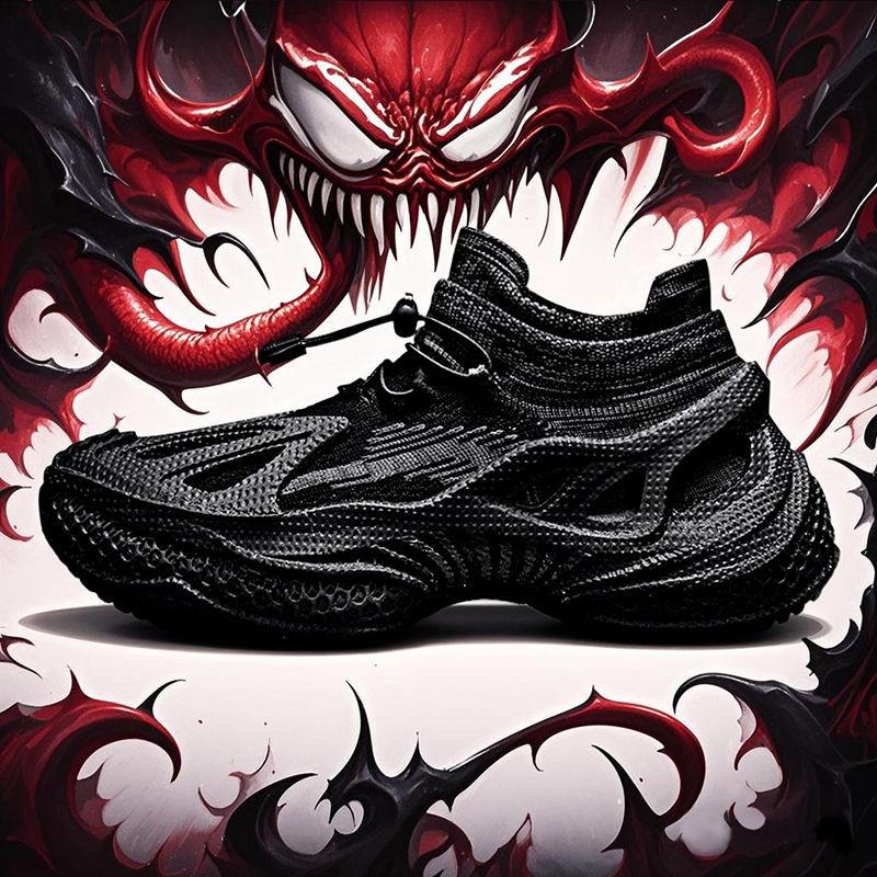 Flying socks shoes summer men's mesh breathable high-end outdoor sports non-slip casual shoes large size men's shoes