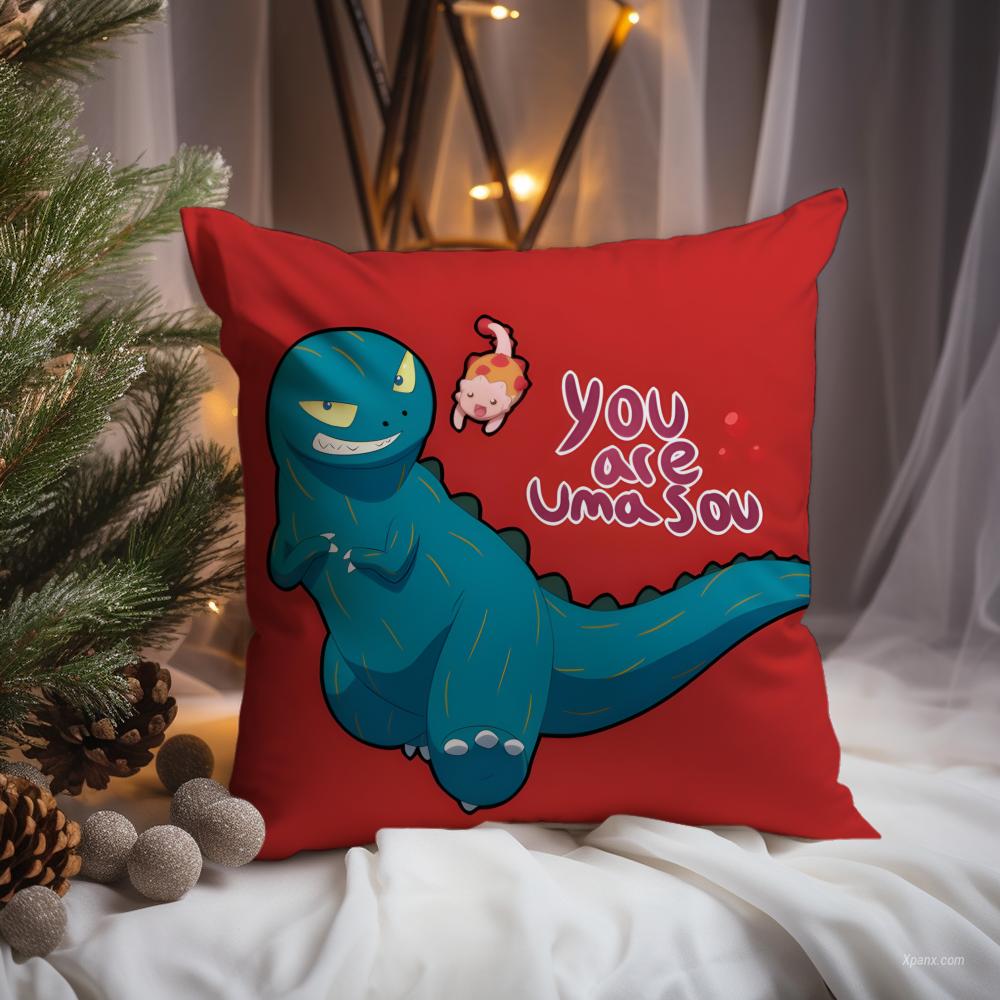 anime y-You Are Umasou Cushion Cover Premium Comfort Reversible Pillow Cove -Two in One Design for Any Room & Car Interior