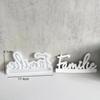Familie English Letters Candlestick Silicone Mold DIY Candle Holder Cement Plaster Mould Resin Ornaments Molds Home Decoration