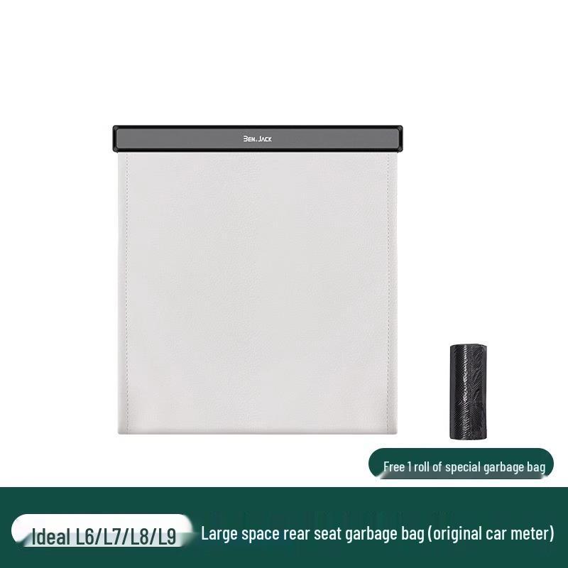 Universal Car Trash Can: Seat-Mounted Interior Storage Accessory for L6, L7, L8, L9, i6, i8, MEGA Models