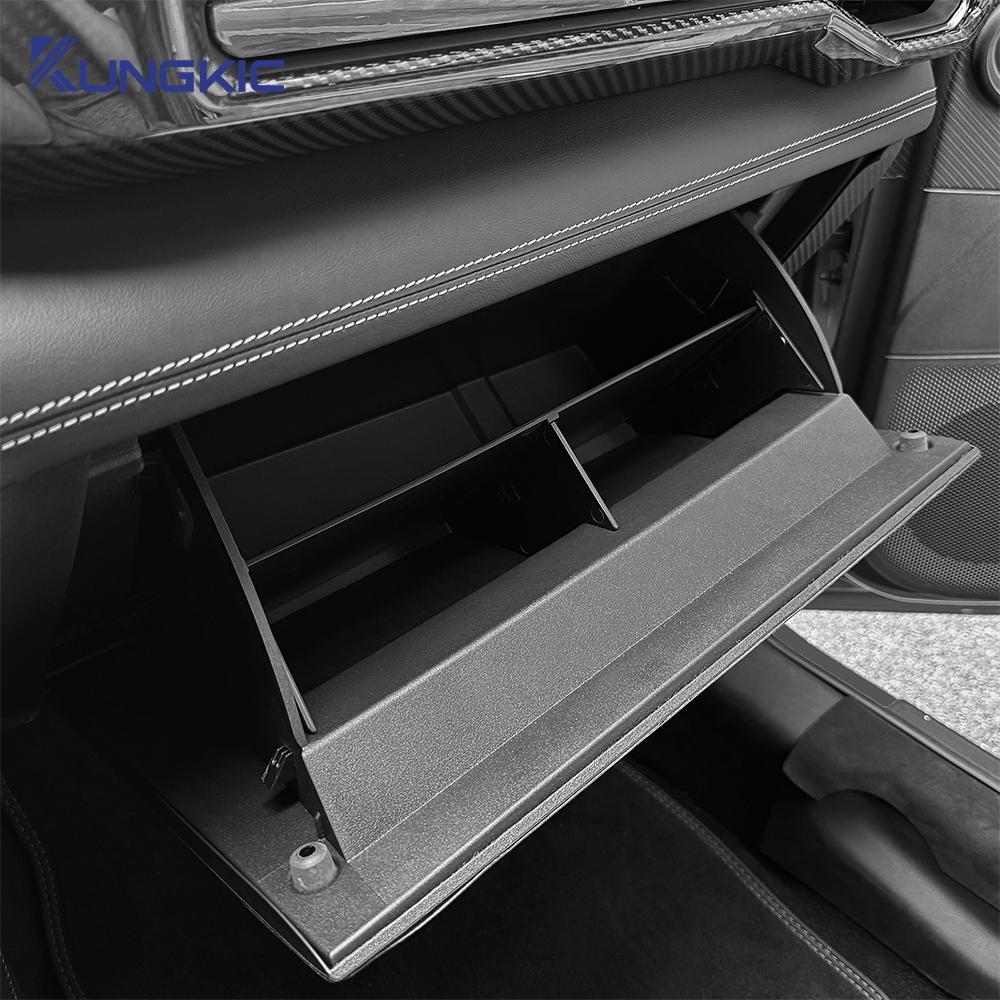 Passagier-Aufbewahrungs-Einsatzteiler für Ford Mustang GT Dark Horse EcoBoost 2024 2025 2026 Auto Vorne Beifahrer Handschuhfach Armlehnenbox