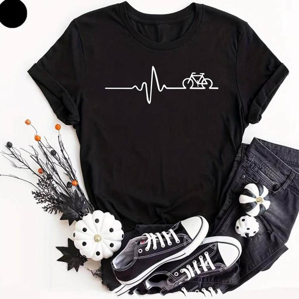 Bike Heart Beat TShirt Motorcycle Motorbike Biker Rider Love Beat Funny Shirt