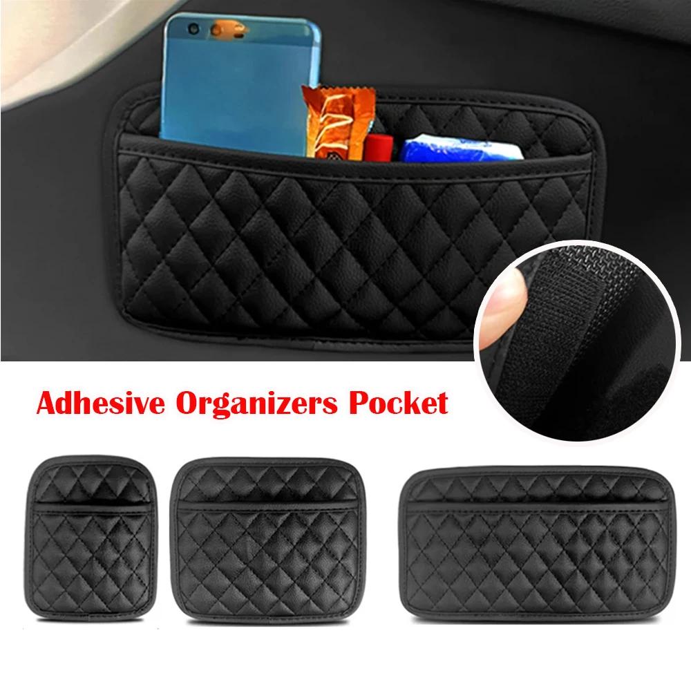 Auto-Klebstoff-Organizer, Taschen, Aufbewahrungsbox, Sammeltasche für Karten, Telefon, Schlüssel, klebrige Tasche, Auto-Innenraum, universell