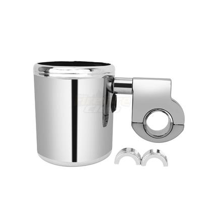 Chrome Adjustable Cup Holder For Harley Touring Sporster Dyna Softail Breakout ATV Universal Motorcycle 22mm To 32mm Models