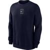 Crew Neck Logo Long Sleeve Sweatshirt Men Sweatshirt Navy-Blue M33778WB25-NVY