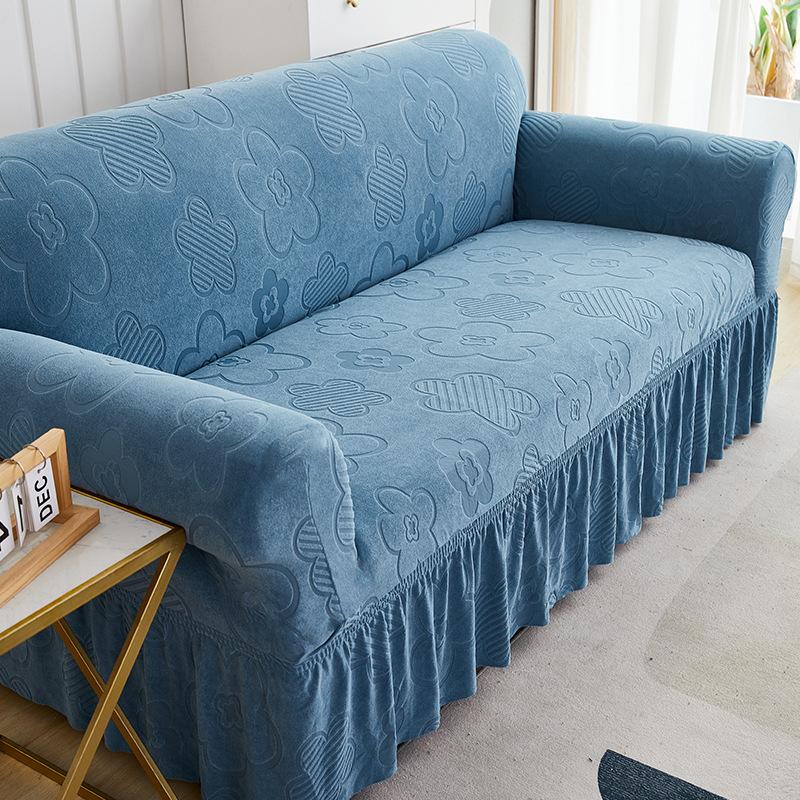 Thickened skirt jacquard sofa cover All-inclusive cover Full cover Sofa cover Universal non-slip and dust-proof sofa cover Clearance