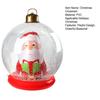 Transparent Inflatable Christmas Ball with Lights Outdoor Christmas PVC Ornament Snowflake Foam Filled Faux Crystal Ball for Festive Decor