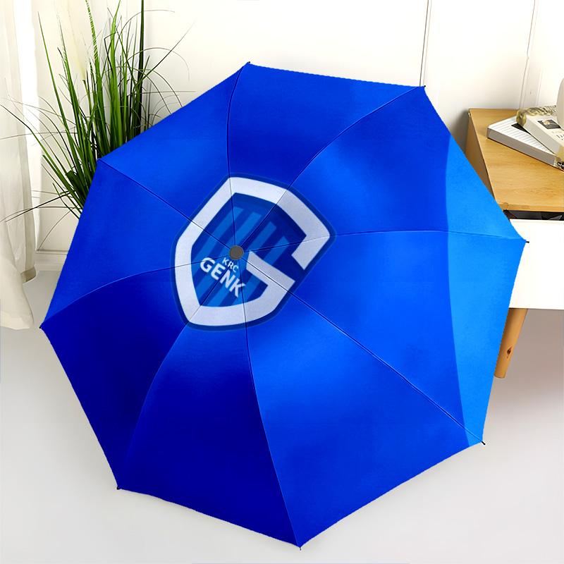 KRC Genk  pattern, automatic folding umbrella, portable and foldable design, 8 ribs, a Christmas or birthday gift.