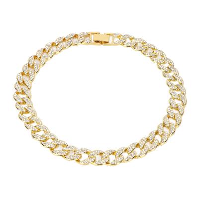Mens Cuban Necklace 16 Inch Diamond Jewelry Hip Hop Necklace Miami Cuban Link ChainGold