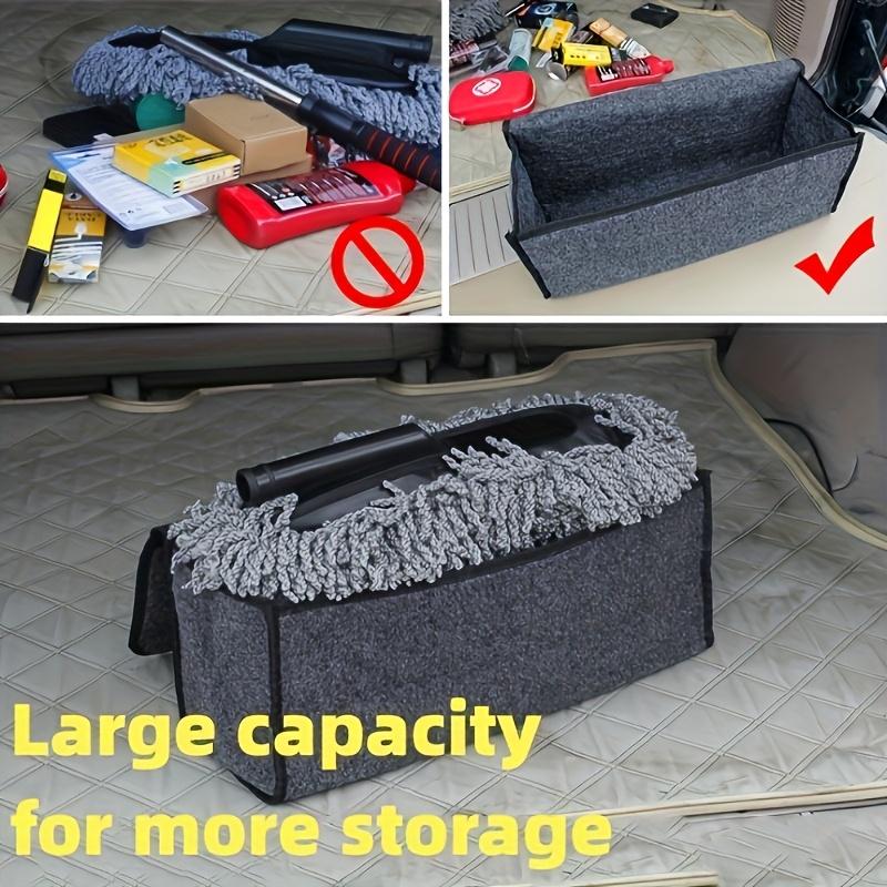 1-Pack Car Trunk Organizer Box, Foldable Storage Bag with Multiple Compartments & Ergonomic Handle - Durable Fabric Car Interior Accessories
