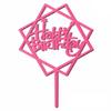 10pcs Acrylic Happy Birthday Cake Toppers Wedding Holiday Decoration Accessory