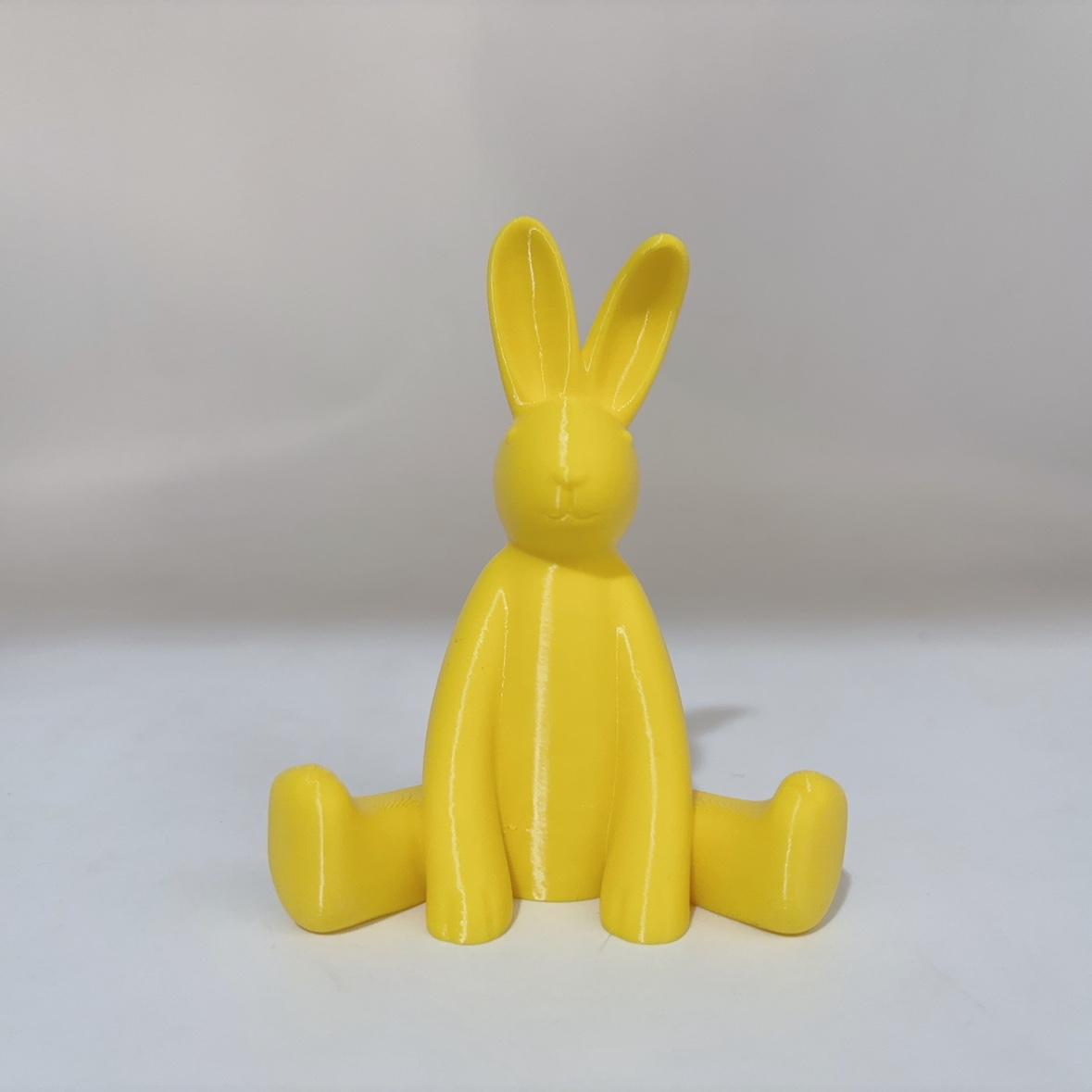 Cute sitting posture leisurely rabbit statue ornament, rabbit decoration, Easter rabbit ornament, modern art decoration жёлтый