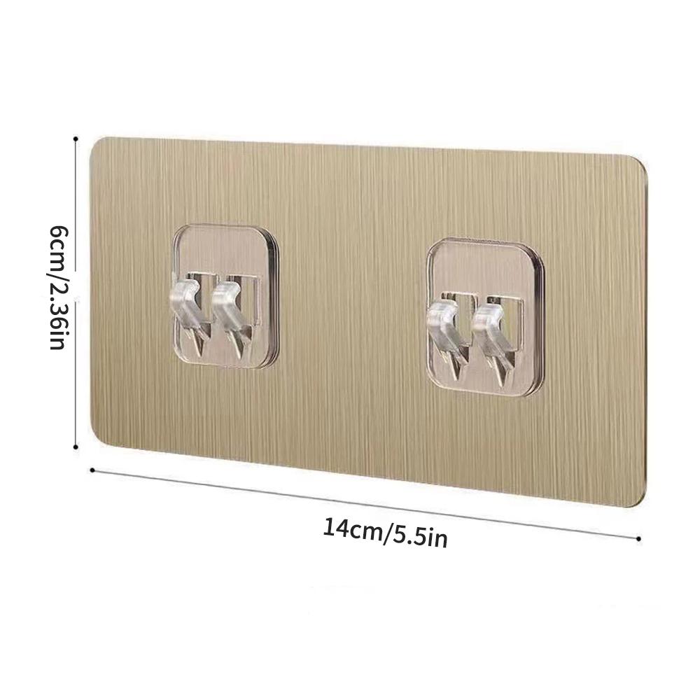 

10/20PCS Non punched Hook Fixed Strong Multi functional Home Thickened Acrylic Double Hook Non marking Adhesive Shelf