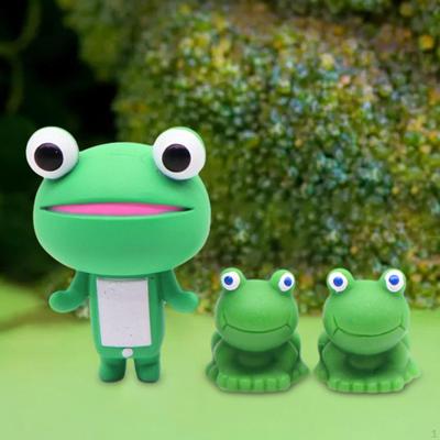 3x Mini pryskyřičné žabky Dekorace do domečku pro panenky Zvířata Model Roztomilé řemeslné výrobky do pohádkové zahrady Domácí stolní dekorace