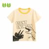 27Kids Summer Children's Clothing Boys' Short-Sleeved T-Shirt Tops Kidsren's Dinosaur Half-Sleeved Watermark Baby Boy Pure Cotton Clothes