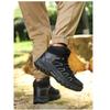 Men's Fleece-Lined Winter Snow Boots Non-Slip Waterproof Outdoor Hiking Boots Casual Shoes