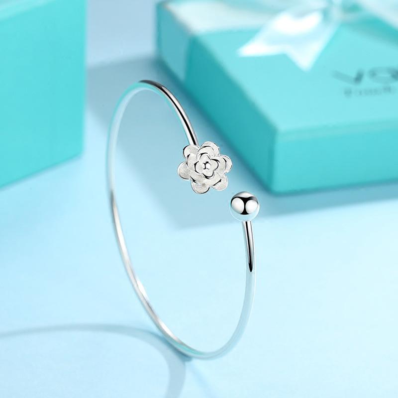 Women's Sterling Silver Bracelet Open Jewelry Simple High-end Bracelet Jewelry
