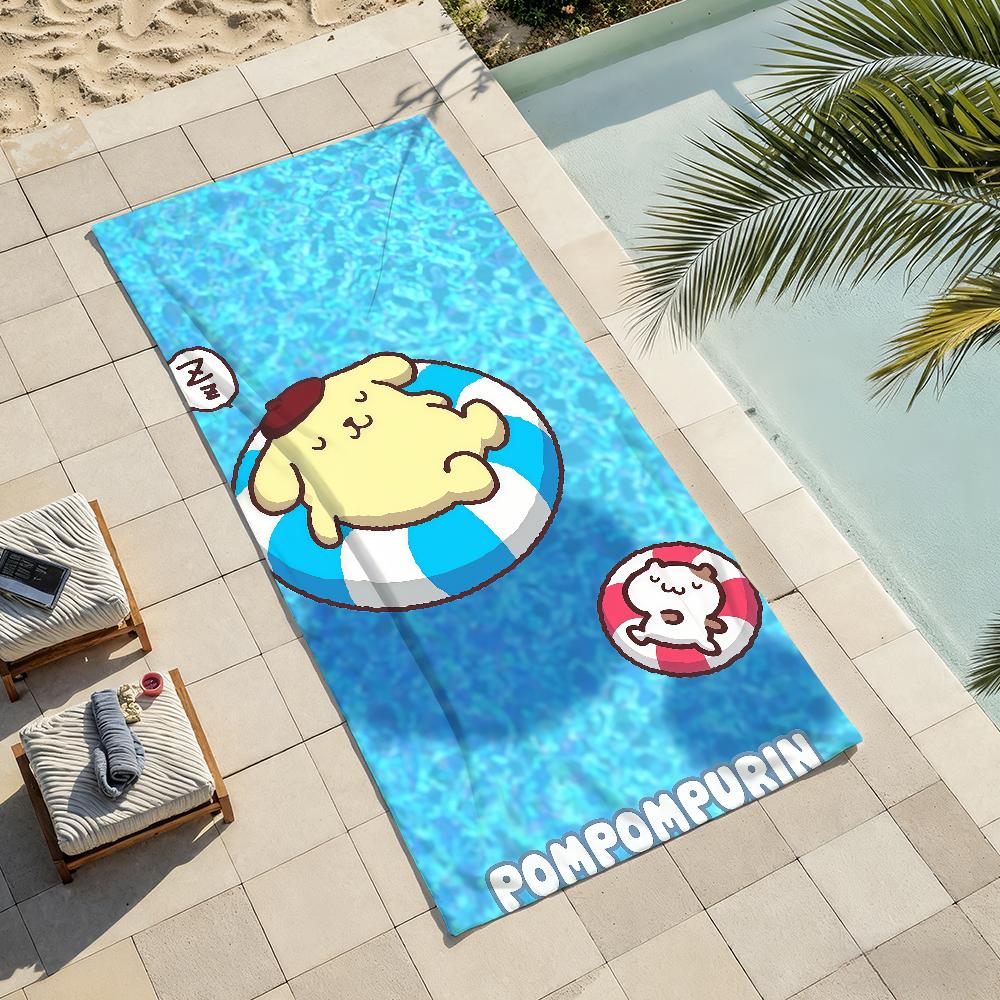 Cartoon cute P-Pomponpurin Towel Drying Bath Towel Applicable To Light Swimming Camping Yoga Beach Out