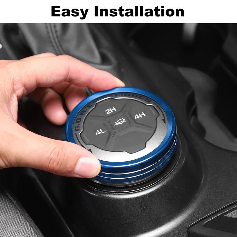 6Pcs/Set Car Modified Air Conditioner Headlight Switch Knob Fit For Ford Bronco 2024+ Car Drive Trailer Gear Switch Knob Cover