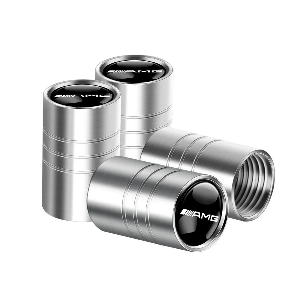 C200 E200 For Mercedes Benz 4PCS Car Wheel Tire Valve Caps Covers Accessories For Mercedes Benz AMG GLC GLB GLE CLA CLK W206 W20