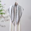 Summer Atmosphere Wearing Belt Waist Seal Twill Silk Simulation Silk Cool Triangle Scarf Cashew Print Women's Silk Scarf