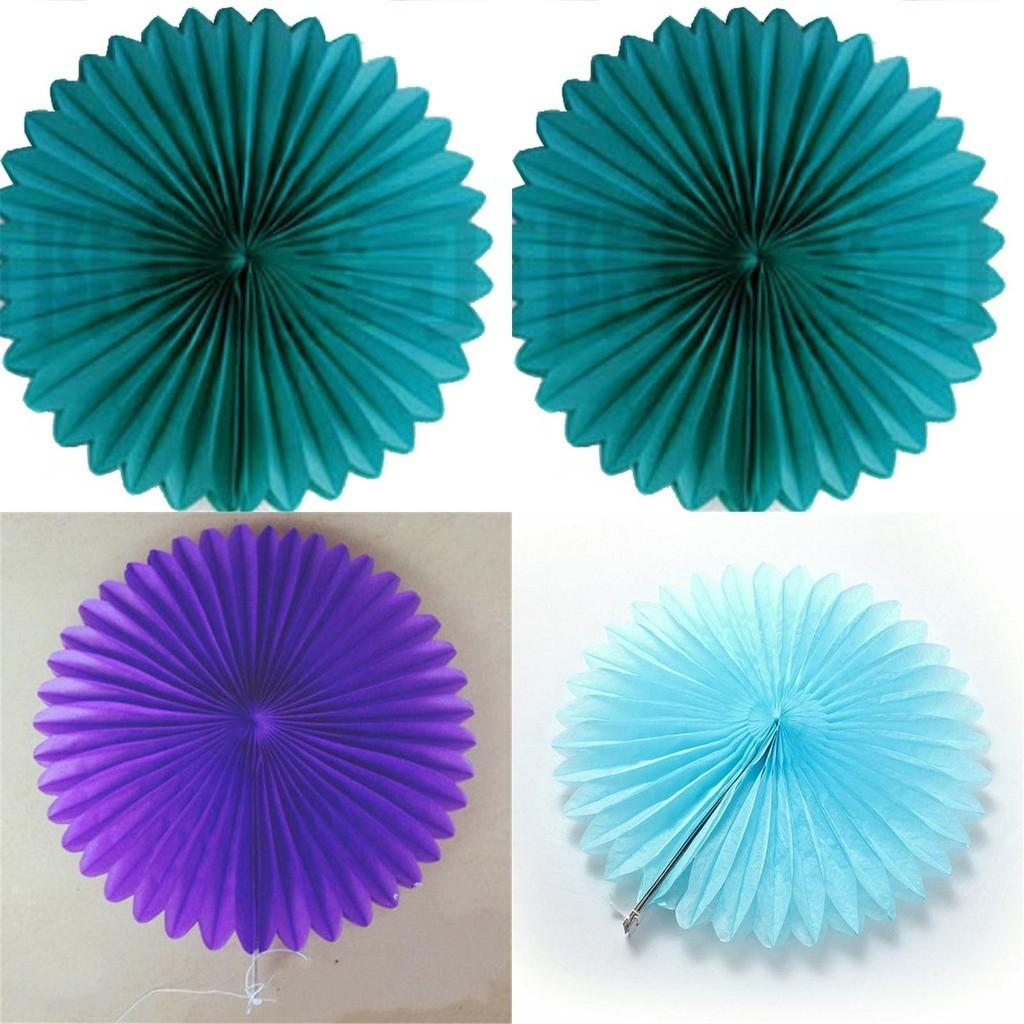 Beautiful Paper Fan Flower Decorations For Stunning Baby Shower Party Displays