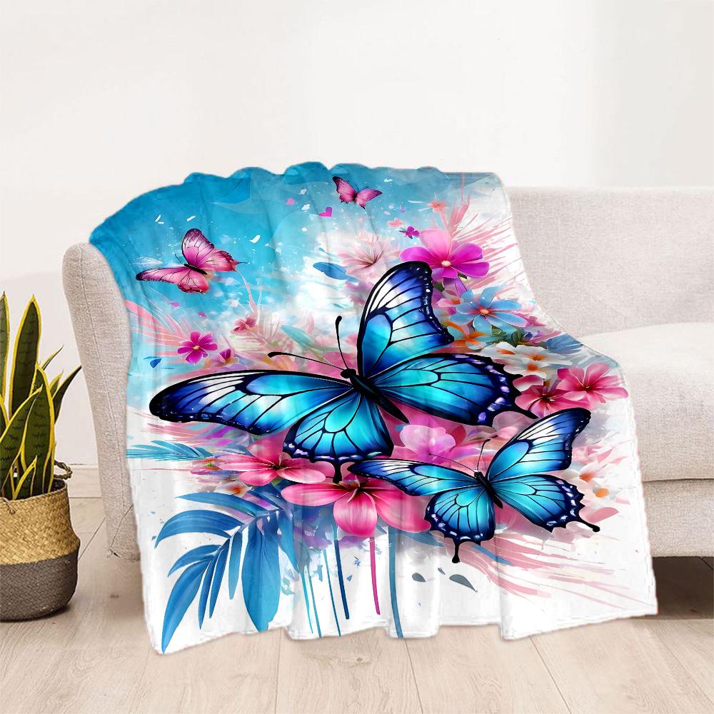 Enchanted Butterfly Garden blanket Suitable for offices, travel, living rooms also a good gift for friends and family Suitable for all seasons.