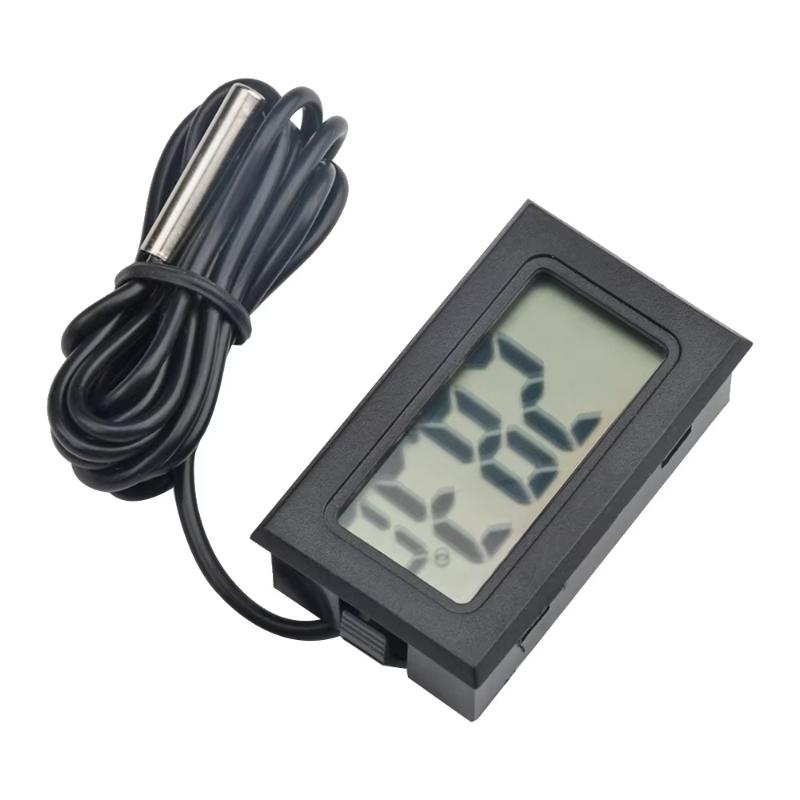 Mini Digital Thermometer -20°C To 110°C Lcd Display With 1Meter Ntc Sensor For Home Kitchen Refrigerator Temperature Monitoring