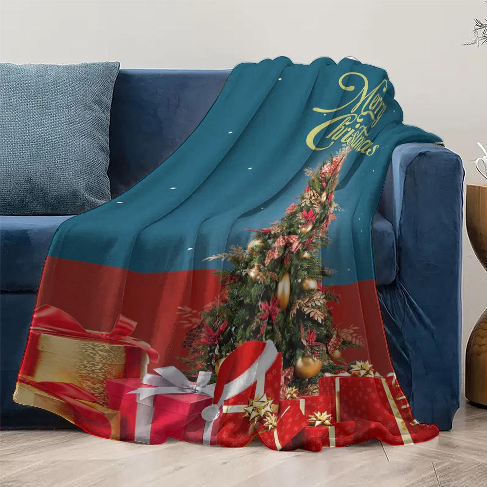 Tuniu Christmas Fleece Blanket Sofa Bed Throw Winter Summer Decorative Warm Cozy Gift