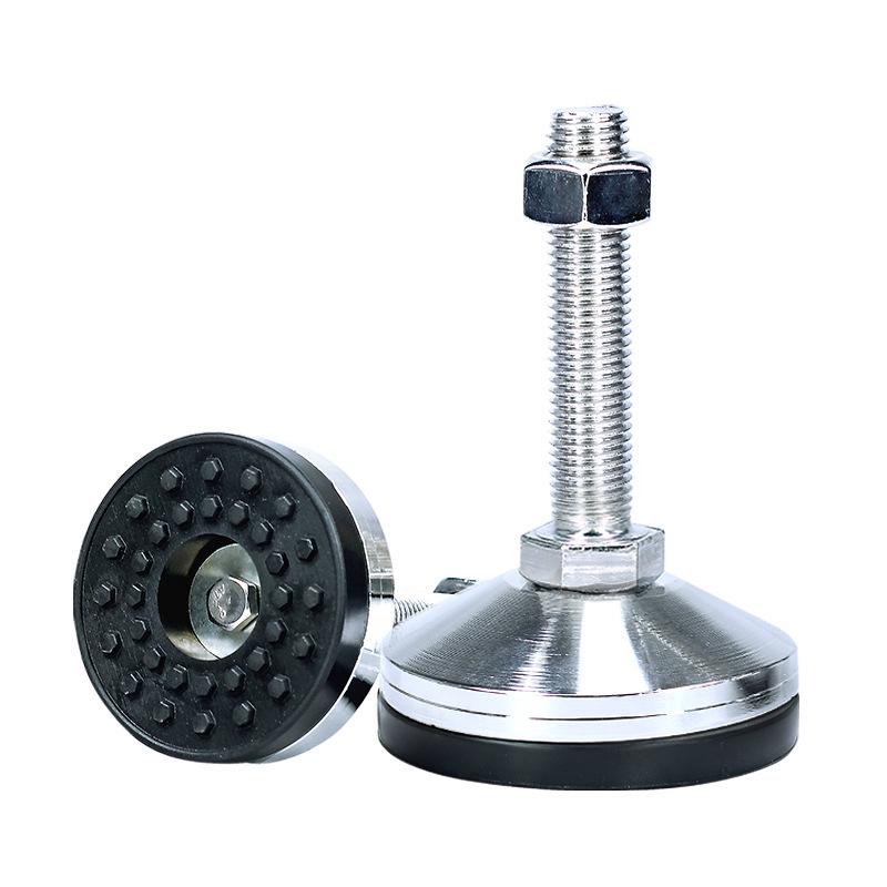 AJC Heavy-Duty Carbon Steel Foot Cup with Horizontal Adjustment and Shock Absorption, Model AJCR-D98/D118-M20/M24-L120/L150