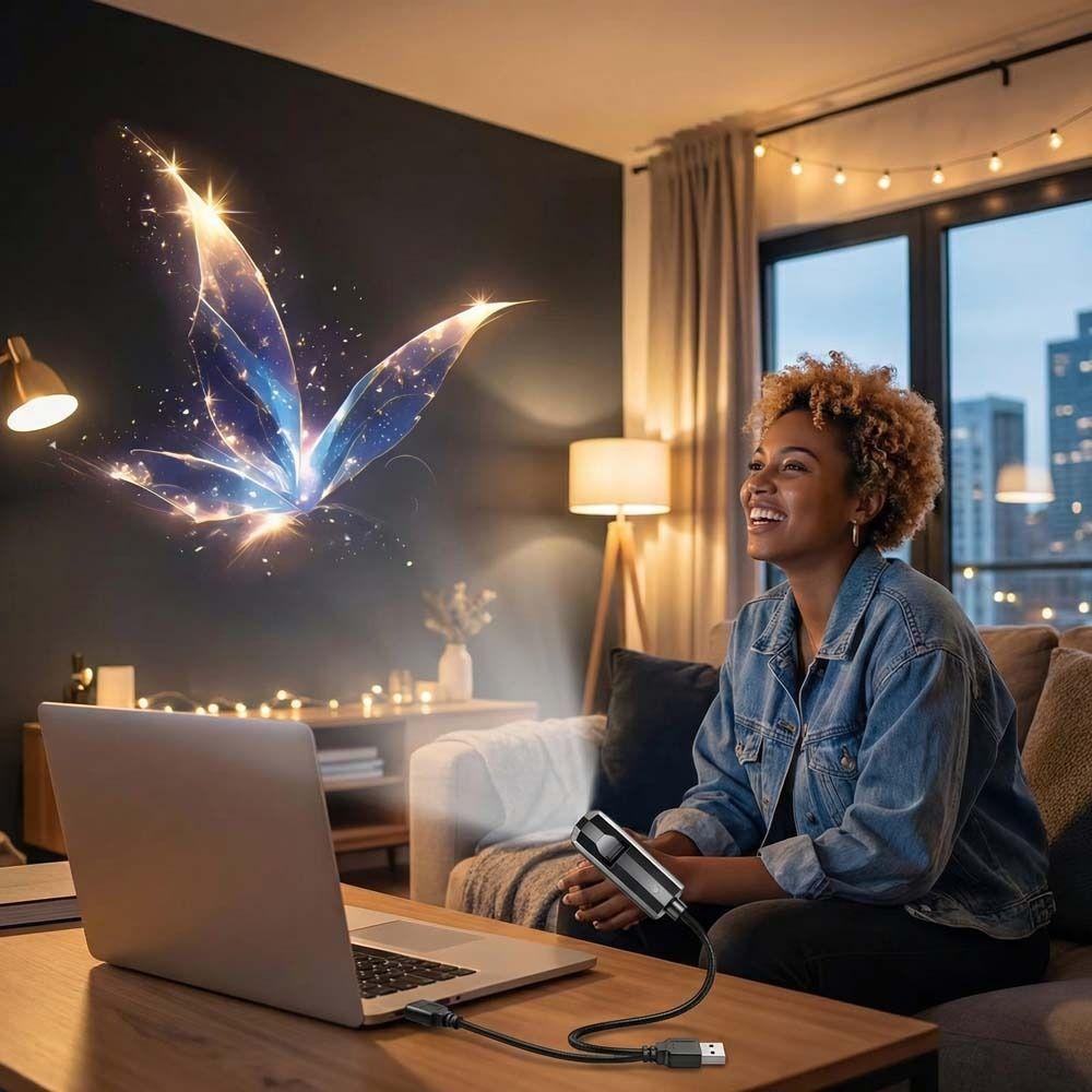 Whale LED USB Projector Light Portable Design Marine Projection Lamp  Bedroom Decor