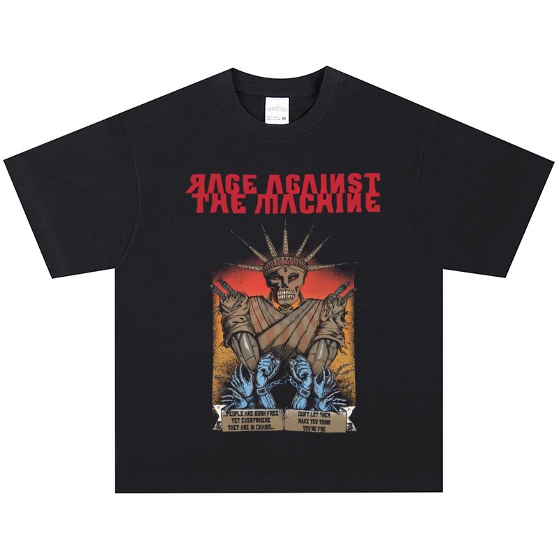 Rage Against The Machine Graphic Tee, Casual Short Sleeve S