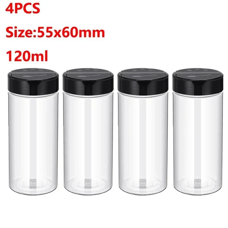 12/4/1PCS Clear Spices Bottle for Kitchen Condiment Seasoning Container Plastic Seasoning Jars Condiment Box Kitchen Supplies