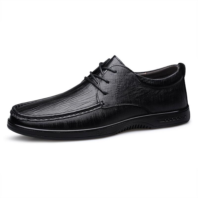 

42 Men S Leather Shoes, Genuine Leather Formal Casual Shoes, Spring And Summer Low-Top Hollow And Breathable Holes, Cowhide Flat-Soled Single Shoes 37