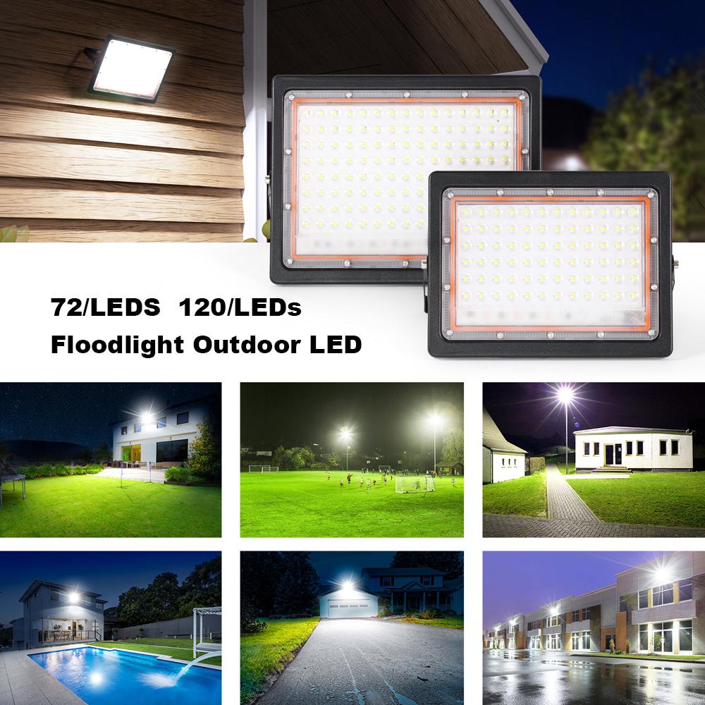 Led Floodlight Outdoor IP66 Waterproof 72 120LEDS LED Flood Light Spotlight LED Reflector Stage Lamp Floodlight Street Lamp