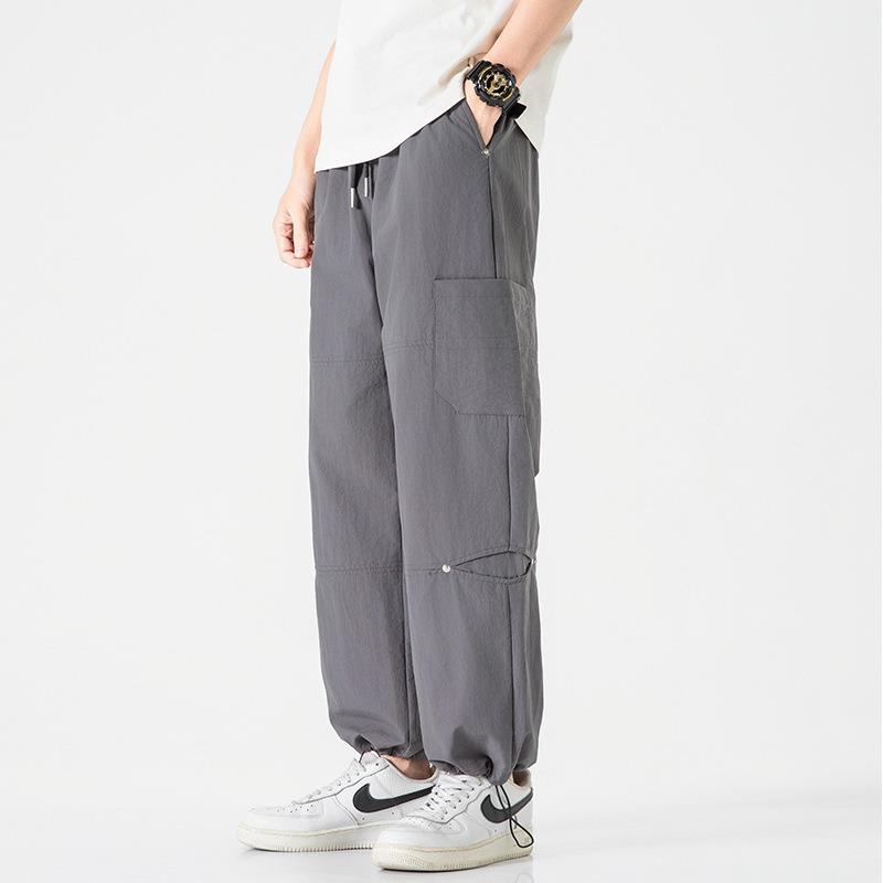 Summer New Retro Overalls Loose Wide-leg Casual Straight Trousers Trendy Pants Men's Senior Sense