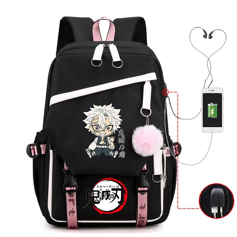 Kimetsu no yaiba ghost column peripheral printing schoolbag junior high school student high school multi-functional schoolbag