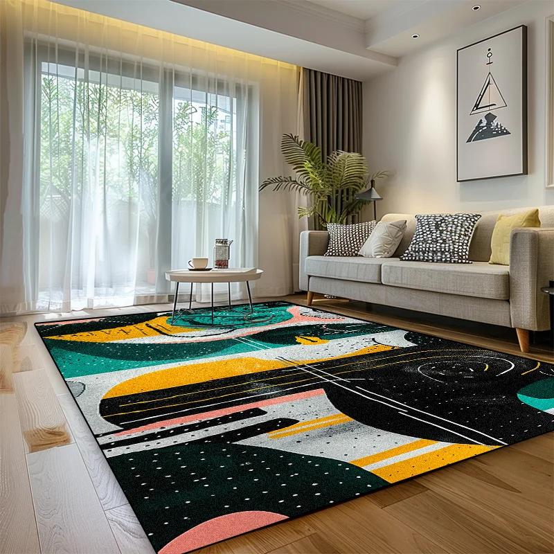 Modern Luxury Carpet Living Room Geometric Decoration Home Soft Washable Large Area Rug Bedroom Bathroom Non-slip  Foot Mat